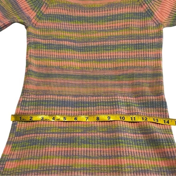 Anthropologie Daily Practice Striped Sweater Dress Maxi Colorful Boat Neck L - Picture 8 of 16